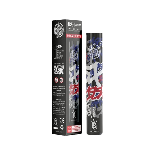 187 POD DEVICE GRAFFITI E-Zigarette mit langlebigem Akku, magnetischer Pod-Aufnahme und modernem Graffiti-Design.