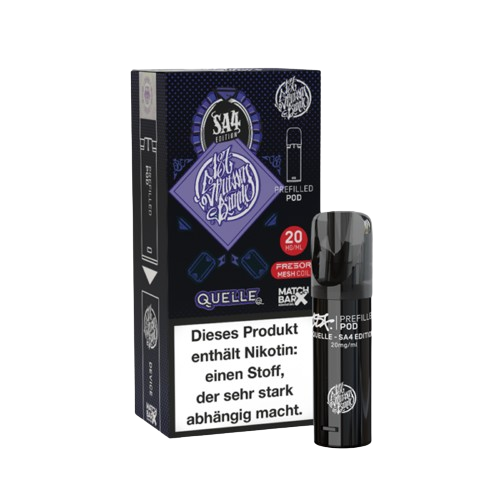 187 SA4 QUELLE POD 20 mg Nikotin Prefilled Pod mit intensiv-fruchtigem Traubenminze-Geschmack der 187 Vape Pen Serie