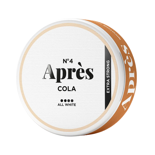 Dose Après Cola Extra Strong No4 Pouches mit intensivem Cola-Geschmack und 15 mg Stärke aus Stockholm