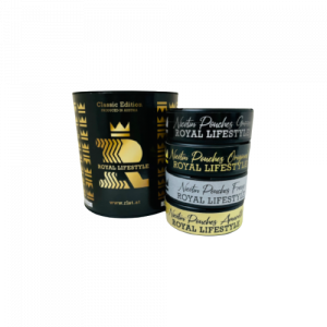 Probe Geschenk Mix Box Royal Lifestyle Snus mit vier verschiedenen Geschmacksrichtungen in kleinen Portionen.