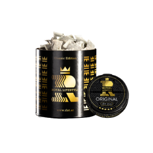 Royal Lifestyle Original SLIM Edition Snus Big Pack mit intensivem Tabakgeschmack und 200 Pouches.