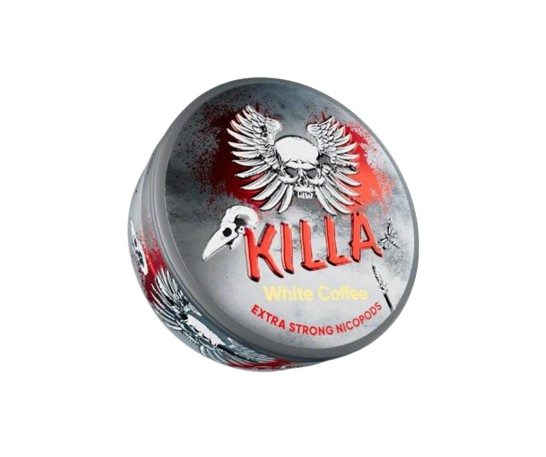 KILLA WHITE COFFEE EXTRA STRONG Dose mit Nikotinbeuteln 16 mg/g weißer Kaffee Geschmack aus Dänemark