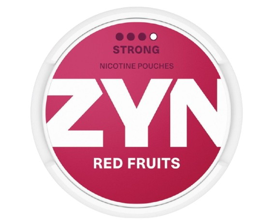 ZYN RED FRUITS STRONG Dose mit fruchtigem roten Beeren- und Minzgeschmack, 20 Pouches, 13mg Stärke von ZYN.