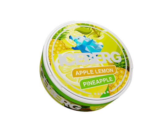 Runde Dose ICEBERG APPLE LEMON PINEAPPLE mit fruchtigem Apfel-, Zitronen- und Ananasgeschmack von Iceberg