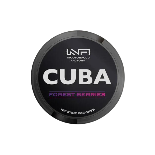 Dose CUBA FOREST BERRIES STRONG Nikotinbeutel mit intensivem Waldbeeren-Geschmack und 43 mg Stärke aus Polen