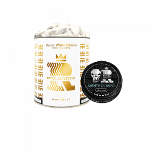Royal Lifestyle Special Menthol/Mint SLIM Super White Snus Big Pack mit frischem Minzaroma und 220 Portionsbeuteln