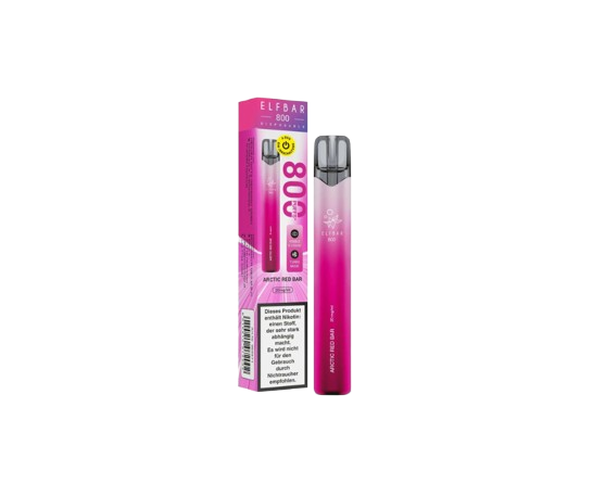 ELFBAR 800 ARCTIC RED BAR 20mg E-Zigarette mit Turbo Mode für intensiven Erdbeere Ice Geschmack und 800 Zügen