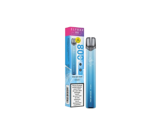 ELFBAR 800 "PINK BAR SOUR" 20mg E-Zigarette mit Turbo Mode für intensiven Geschmack und ca. 800 Züge in elegantem Design