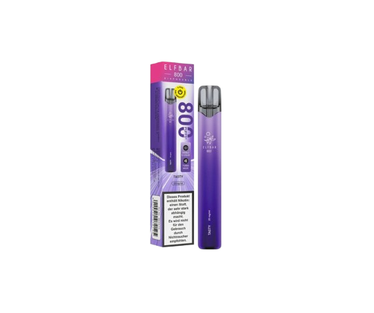 ELFBAR 800 TASTY 20mg E-Zigarette mit 800 Zügen und Turbo Mode für intensiveren Geschmack in elegantem Design