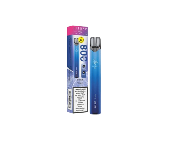 ELFBAR 800 "SKY BAR" 20mg E-Zigarette in Blau mit Turbo Mode und intensivem Blaubeergeschmack