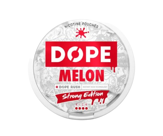 DOPE Melon Strong Edition Nikotinbeutel mit intensivem Melonengeschmack und 16 mg Stärke aus Tschechien