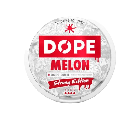 DOPE Melon Strong Edition Nikotinbeutel mit intensivem Melonengeschmack und 16 mg Stärke aus Tschechien