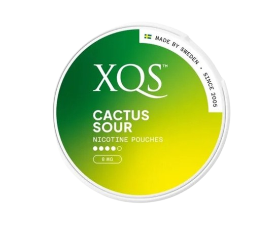 XQS CACTUS SOUR Nikotinbeutel mit erfrischendem Kaktusgeschmack, 8 mg Stärke, hergestellt in Schweden seit 2005