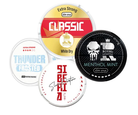 EXCLUSIVE EDITION PACKAGE mit vier Snus-Sorten von Snusprofi.com in verschiedenen Geschmacksrichtungen und Stärken