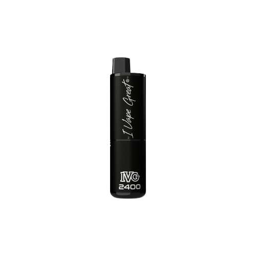 IVG2400 GERÄT SCHWARZ aufladbare Mehrweg Vape mit 1000mAh Akku und Platz für vier Liquid Pods mit Nikotinsalz