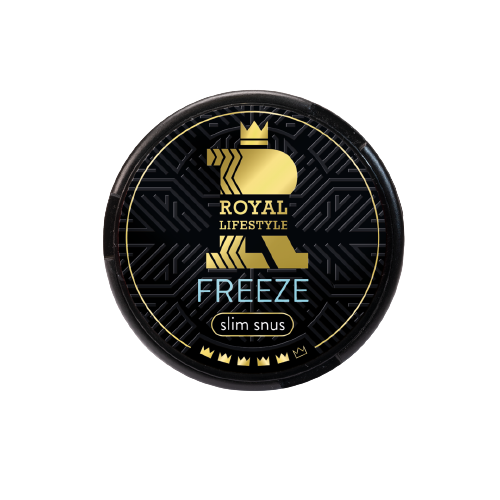 Dose Royal Lifestyle Freeze Slim Snus mit erfrischendem Minzgeschmack und 20 Pouches pro Packung