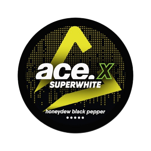 Runde Dose ACE X HONEYDEW BLACK PEPPER Nikotinbeutel mit Honigmelonen- und schwarzem Pfeffergeschmack