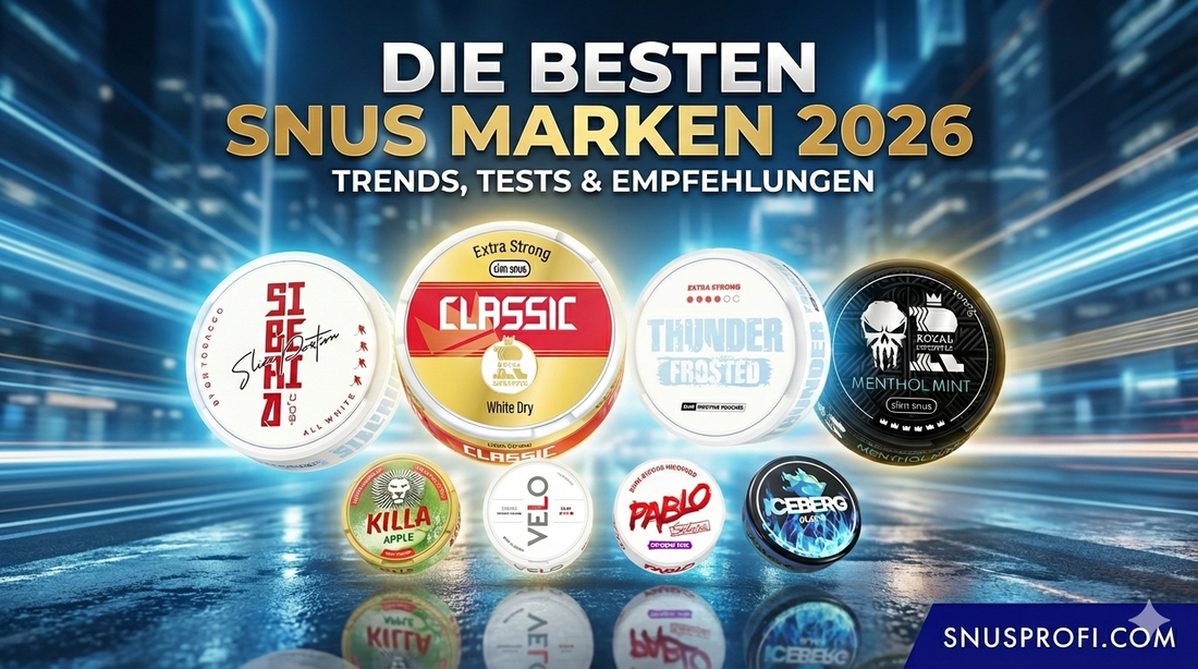 Die besten Snus Marken 2026 - Top 10 Bestseller Guide mit THUNDER, Royal Lifestyle und VELO