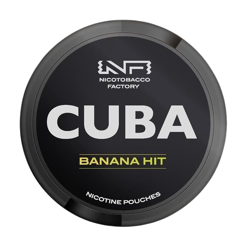Dose CUBA BANANA HIT Nikotinbeutel mit intensivem Bananengeschmack und starker Wirkung von Nicotobacco Factory