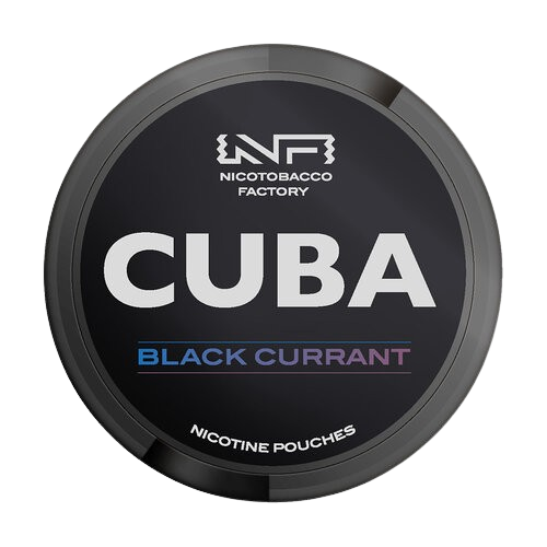 CUBA BLACK CURRANT Nikotinbeutel mit starkem Geschmack nach schwarzer Johannisbeere von Nicotobacco Factory